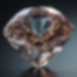 A close-up view of a brilliant diamond showcasing its clarity and sparkle