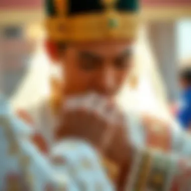 Cultural Ceremony of Ring Placement Traditions A cultural ceremony representing diverse traditions in ring placement across different cultures