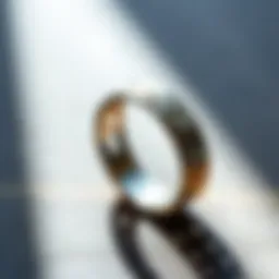 A close-up of a wedding ring showcasing intricate designs that symbolize love and commitment