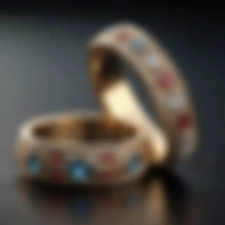 Cultural representation of wedding bands from various traditions