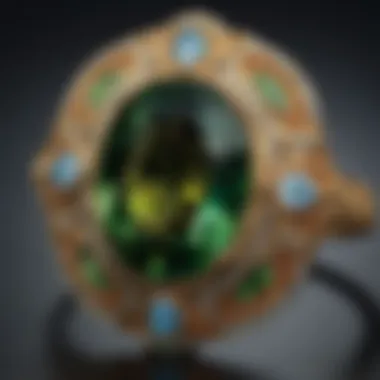 Artistry in October Jewelry: Tourmaline and Opal Beautiful jewelry design featuring tourmaline and opal