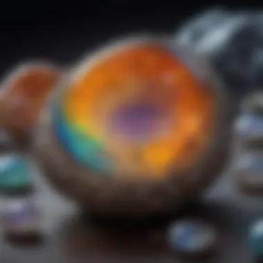 Examining the Intricacies of Opal Detailed close-up of opal showcasing its unique characteristics