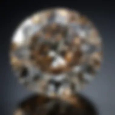 A close-up view showcasing the clarity and cut of a two-carat diamond