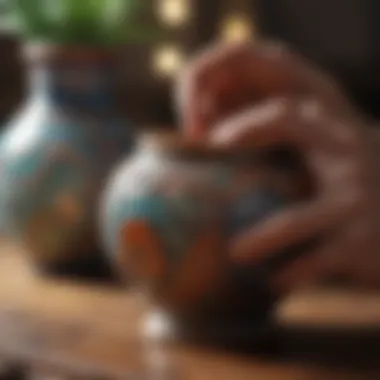 Handcrafted Pottery Symbolizing Connection Artisan-crafted pottery piece symbolizing unity