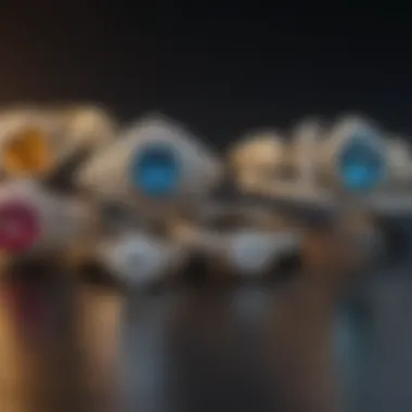 Variety of engagement rings showcasing different metal types