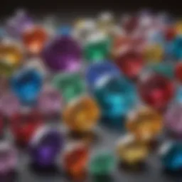 A vibrant collection of birthstones representing each month.