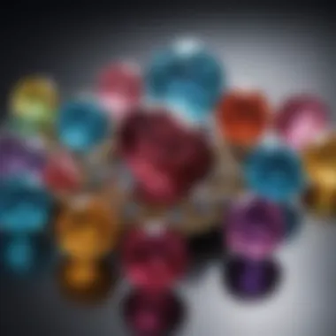 An artistic representation of the twelve birthstones, symbolizing each month.