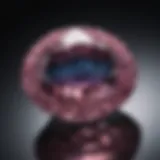 Close-up view of a stunning alexandrite gemstone showcasing its color-changing properties