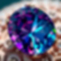 Close-up of a rare birthstone showcasing its unique characteristics
