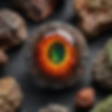 Vibrant Colors of Ammolite A stunning piece of Canadian ammolite jewelry showcasing vibrant colors