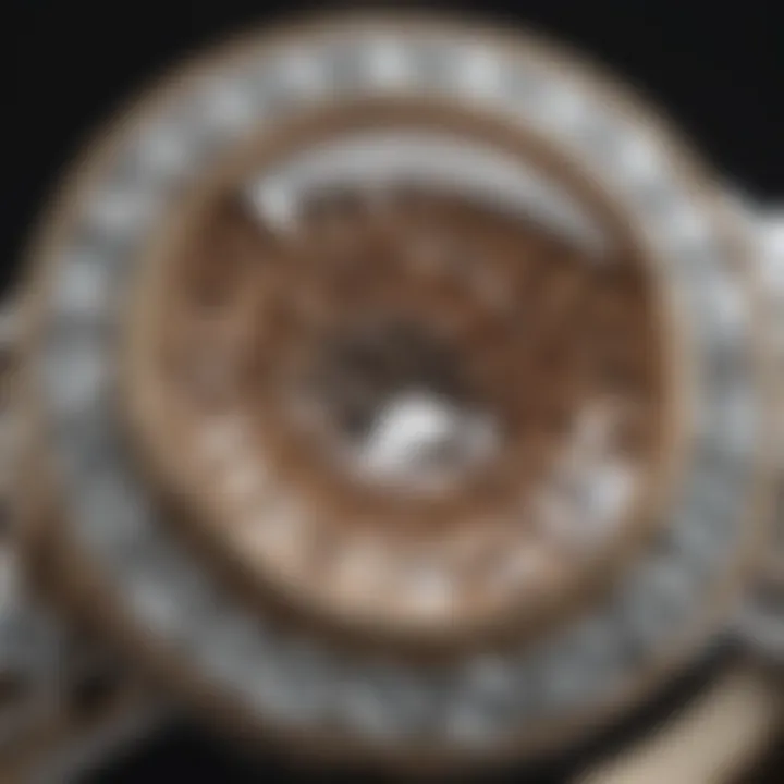 A close-up view of a channel cut diamond ring showcasing its intricate design and sparkle.