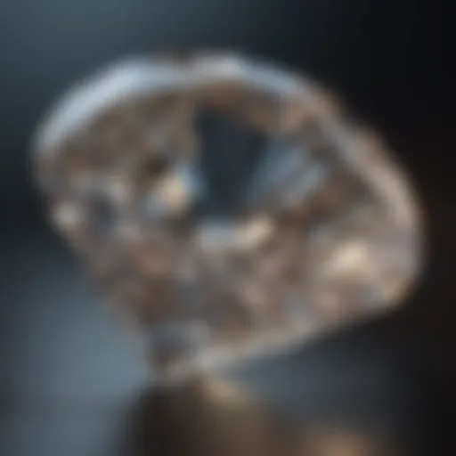 Close-up of a clear origin diamond showcasing its clarity and brilliance