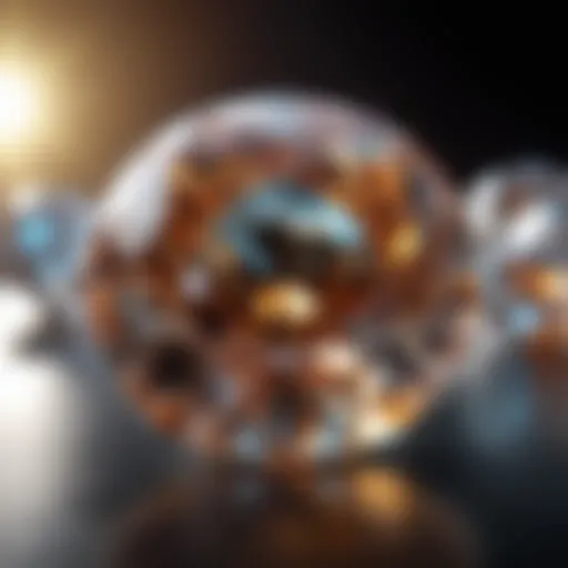 Stunning color enhanced diamond in brilliant light