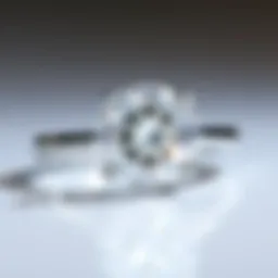 Close-up of a sparkling solitaire diamond ring highlighting its cut and clarity