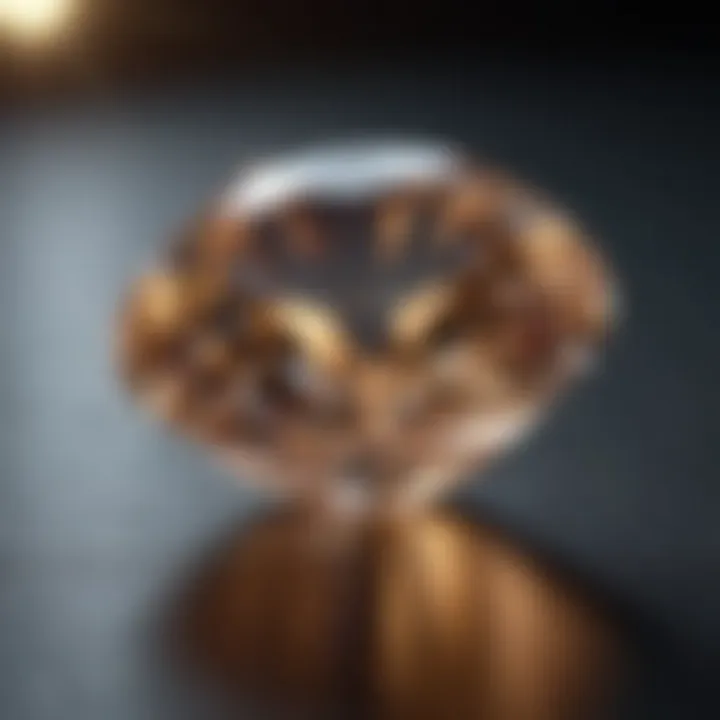 A diamond reflecting light with optimal clarity