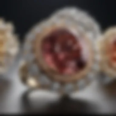 Fashionable Jewelry with Diamond Simulants A stylish jewelry collection featuring diamond simulants, emphasizing their fashionable appeal.