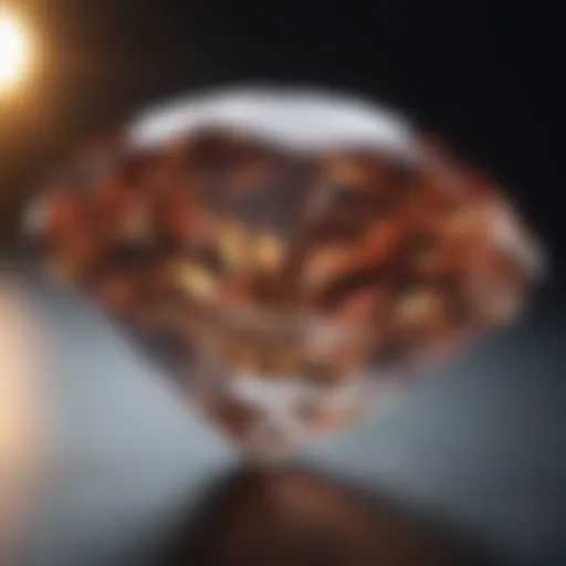 Close-up of a brilliant diamond showcasing its clarity and cut.