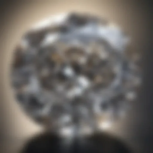 Close-up of a diamond showcasing clarity and brilliance