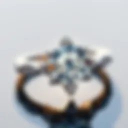 Engagement ring showcasing sparkling diamonds
