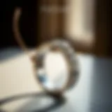 Detailed view of a flat ring sizer design showcasing its unique structure