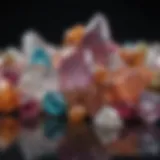 Diverse types of gem quartz showcasing their unique colors and forms