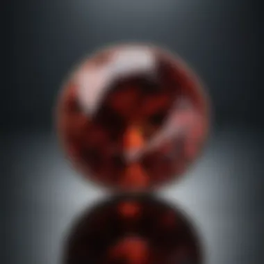 Stunning red garnet gemstone showcasing its vibrant color and clarity