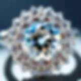 A close-up view of a dazzling 2 carat diamond ring showcasing its brilliance