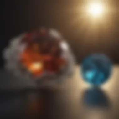 Size and Weight Correlation An infographic illustrating the relationship between gemstone size and weight