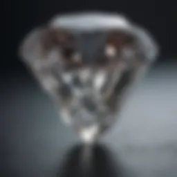 A close-up of a sparkling diamond showcasing its clarity and brilliance.