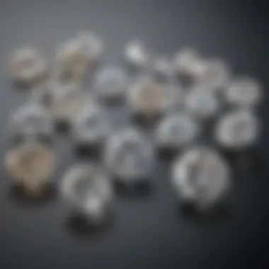 Variety of Moissanite Cuts An elegant display of various moissanite cuts