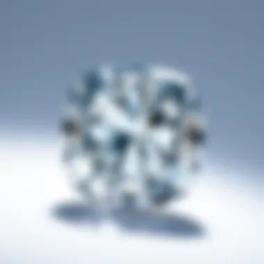 Brilliance of Cushion Oval Diamond Close-up view of a cushion oval diamond showcasing its unique facets and brilliance