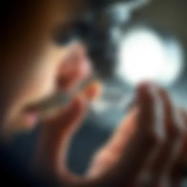 Quality Inspection of Cushion Oval Diamonds Jeweler inspecting cushion oval diamonds under a microscope to evaluate quality