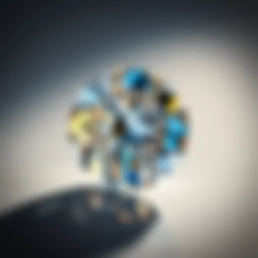 Close-up view of a diamond showcasing its brilliance