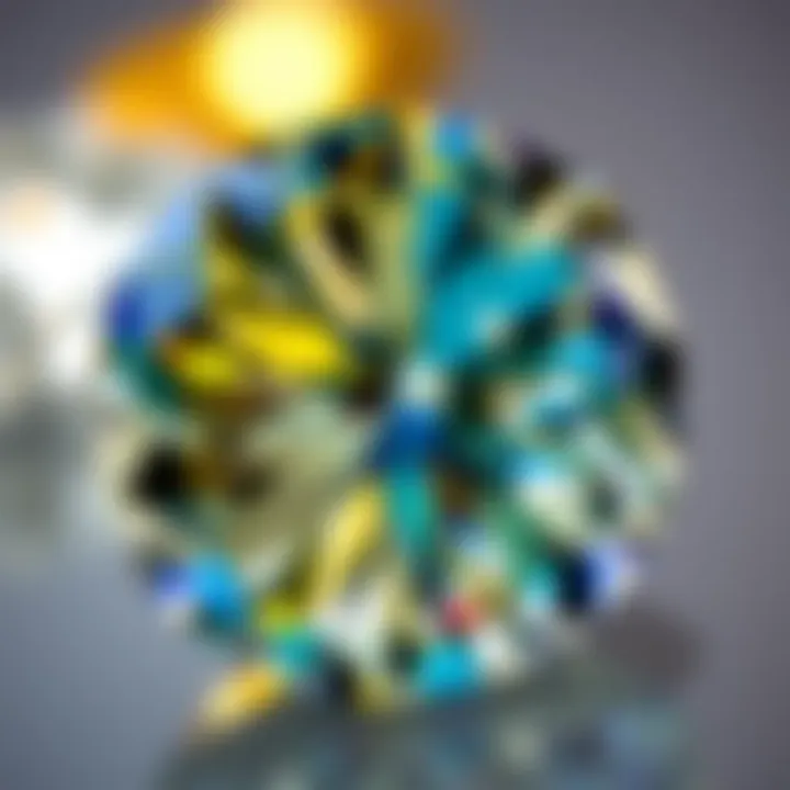 Visual representation of diamond color grades