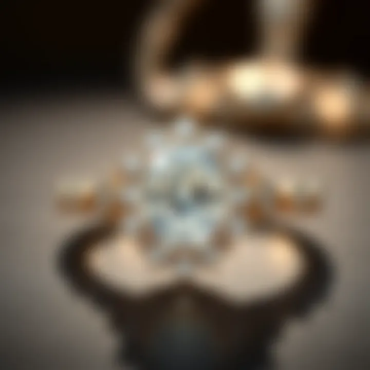 Elegant jewelry settings featuring a diamond centerpiece