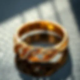 Symbol of commitment and love in gold