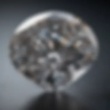 Close-up of a 2.5 carat diamond showcasing its brilliance