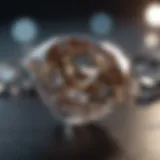 A close-up view of a sparkling diamond showcasing its brilliance and clarity under natural light.