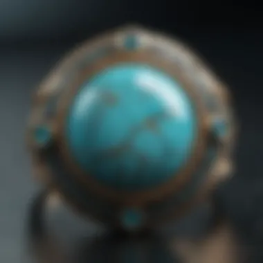 Intricate turquoise ring showcasing unique color patterns