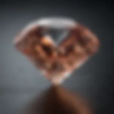 A close-up of a certified conflict-free diamond reflecting sustainability