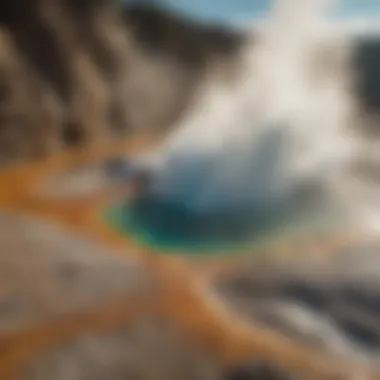 Breathtaking view of Yellowstone's geothermal features