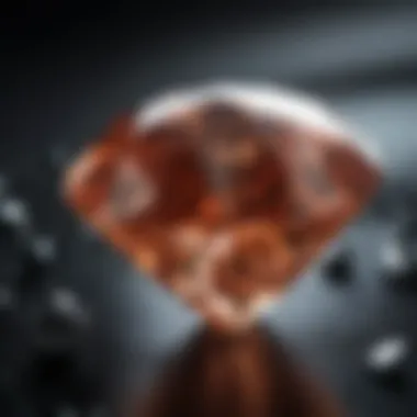 A close-up view of a Zimmi diamond showcasing its unique cut and brilliance.