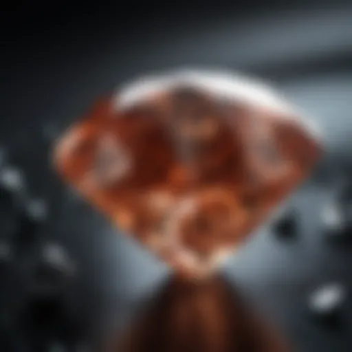 A close-up view of a Zimmi diamond showcasing its unique cut and brilliance.