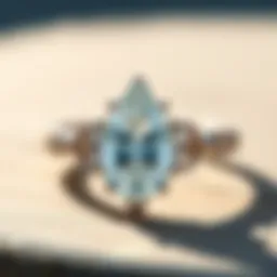 Elegant teardrop engagement ring with sparkling diamond