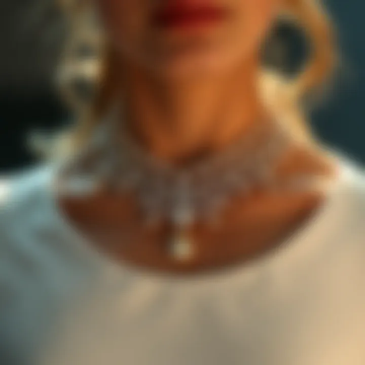 A stunning Van Cleef & Arpels necklace on display highlighting its elegance