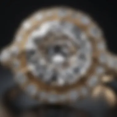 A close-up of a vintage diamond ring, showcasing its brilliant cut and historical significance.