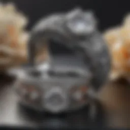 Stunning diamond engagement ring set showcasing intricate craftsmanship