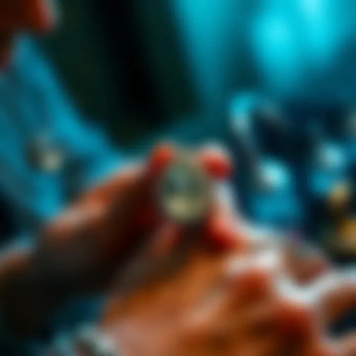 Jewelry Appraisal Highlight A close-up of jewelry appraisal process