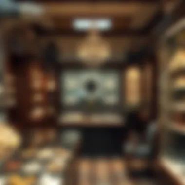 Local Jewelry Shop Environment A cozy local jewelry shop interior