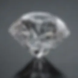 Close-up view of a sparkling white topaz gemstone showcasing its clarity and brilliance.